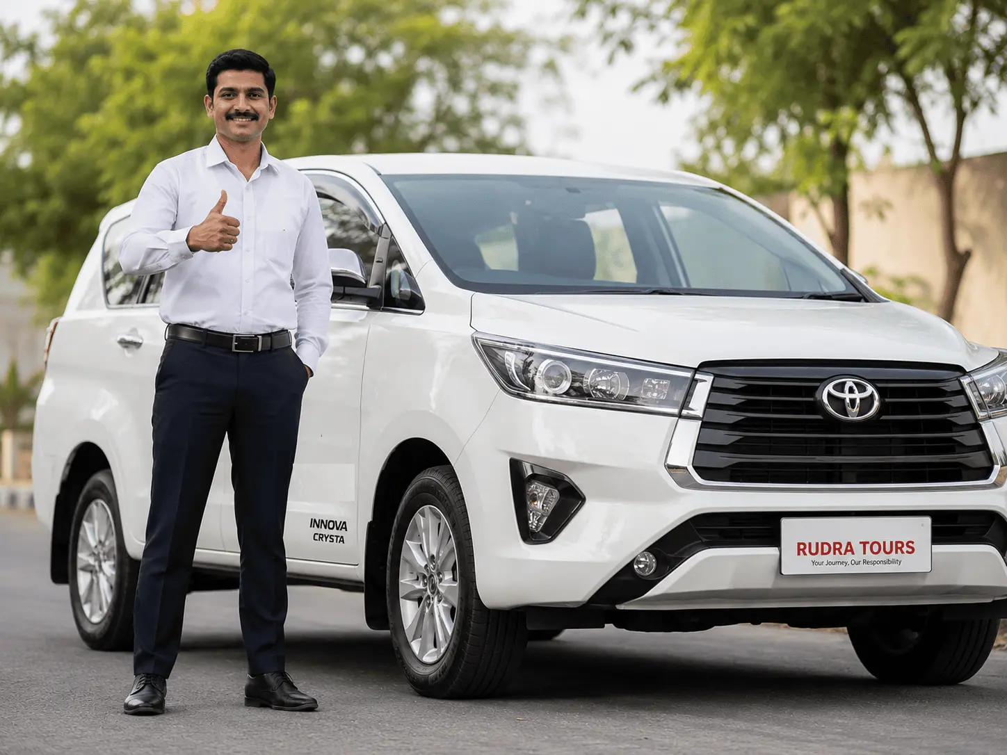 Rudra Tours Cab Service in Pune on modern road